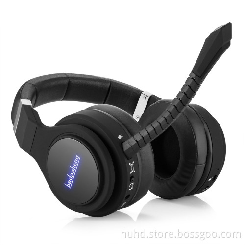 New wireless gaming headset optical ditigal LED lighting gaming headphone with detachable mic for PS4 Xbox one Xbox 360 PS3 PC